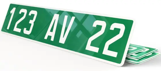Plaque verte voiture - Vraie signification et démarches en France